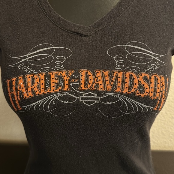 Ladies V-neck Harley tee - Picture 2 of 5